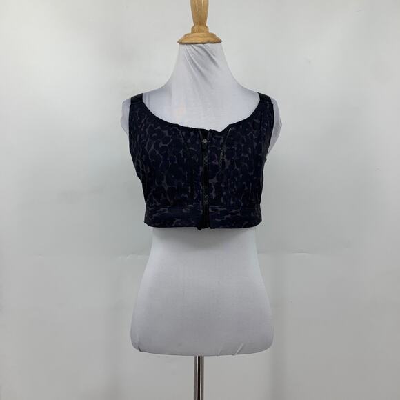 Fabletics Sports Bra Women L Large Multi Zoe High Impact Front Zip Crossback - Picture 2 of 13